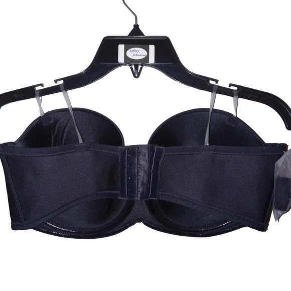 Vanity Fair® Beauty Back™ Strapless Bra Convertible straps Black size 38D NWOT - Picture 3 of 6